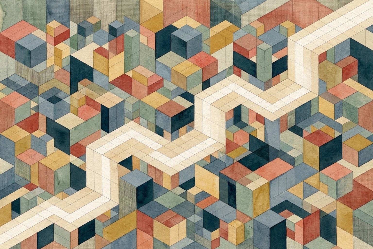 Geometric journey plate