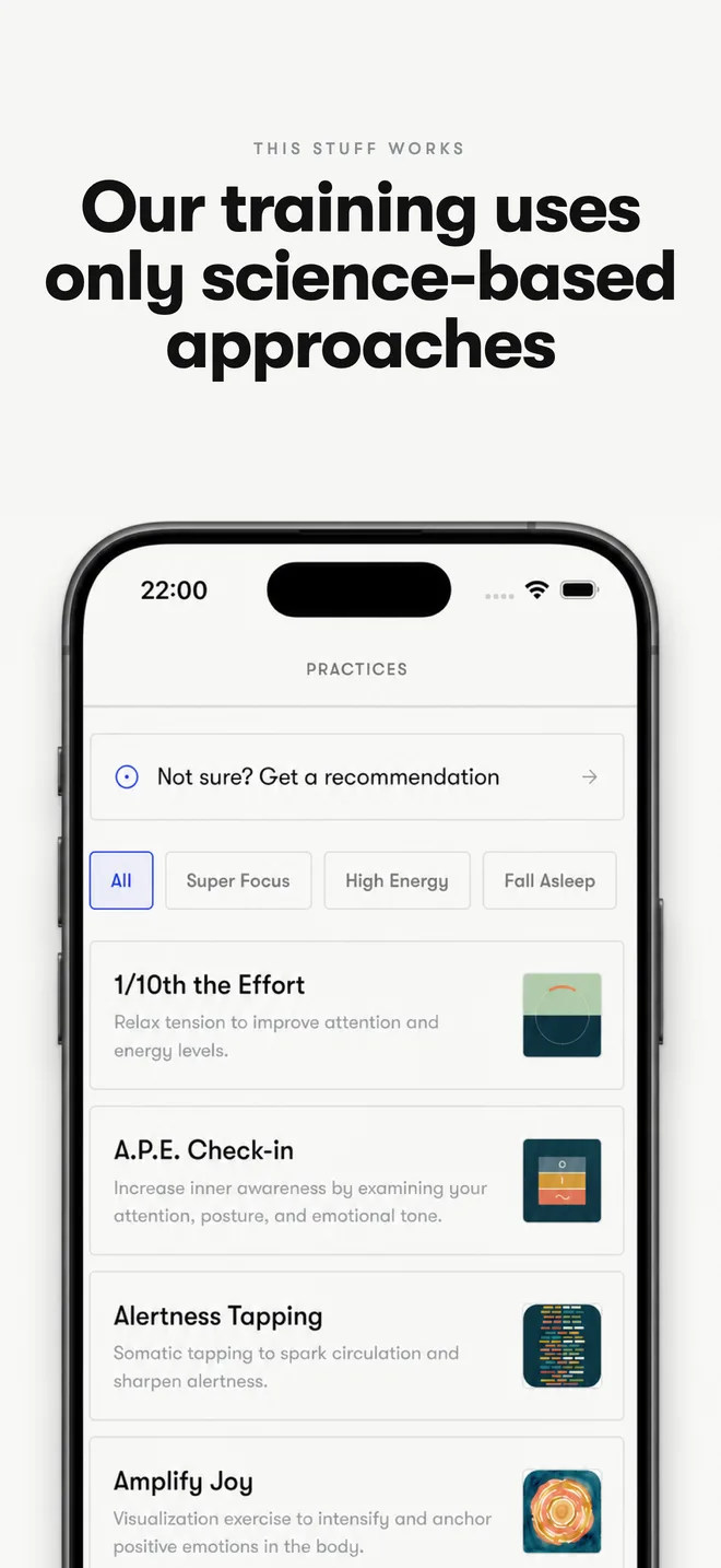 Stateshift Practices App Store screenshot